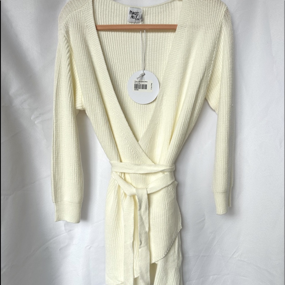 Princess Polly Ivory Knit Sweater Dress